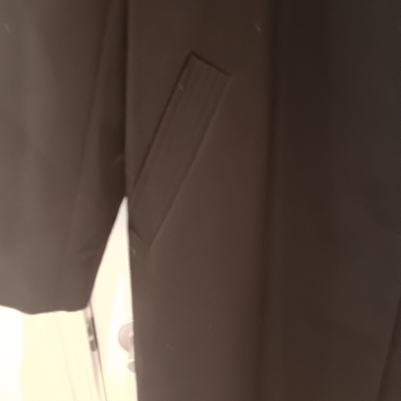 Worthington Women Size 18 Black Long Coat Hooded Hidden Button Down - Picture 7 of 10